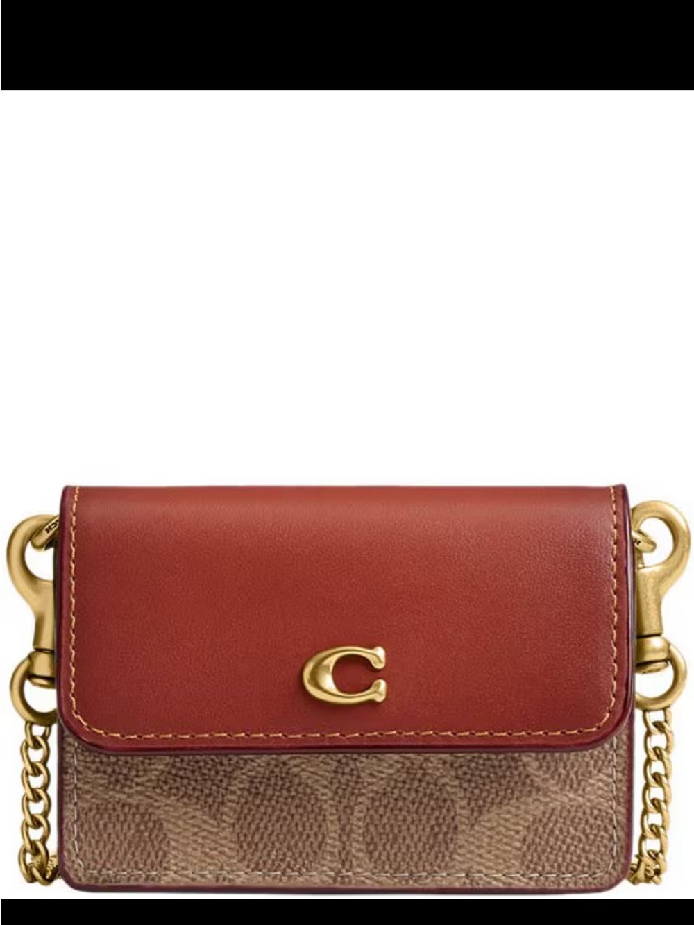 NWT Coach Essential Signature Canvas Half Flap Card Case - Picture 4 of 6